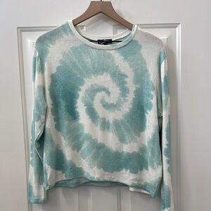 Freshman Tie-Dye Long Sleeve Top - Mint and White